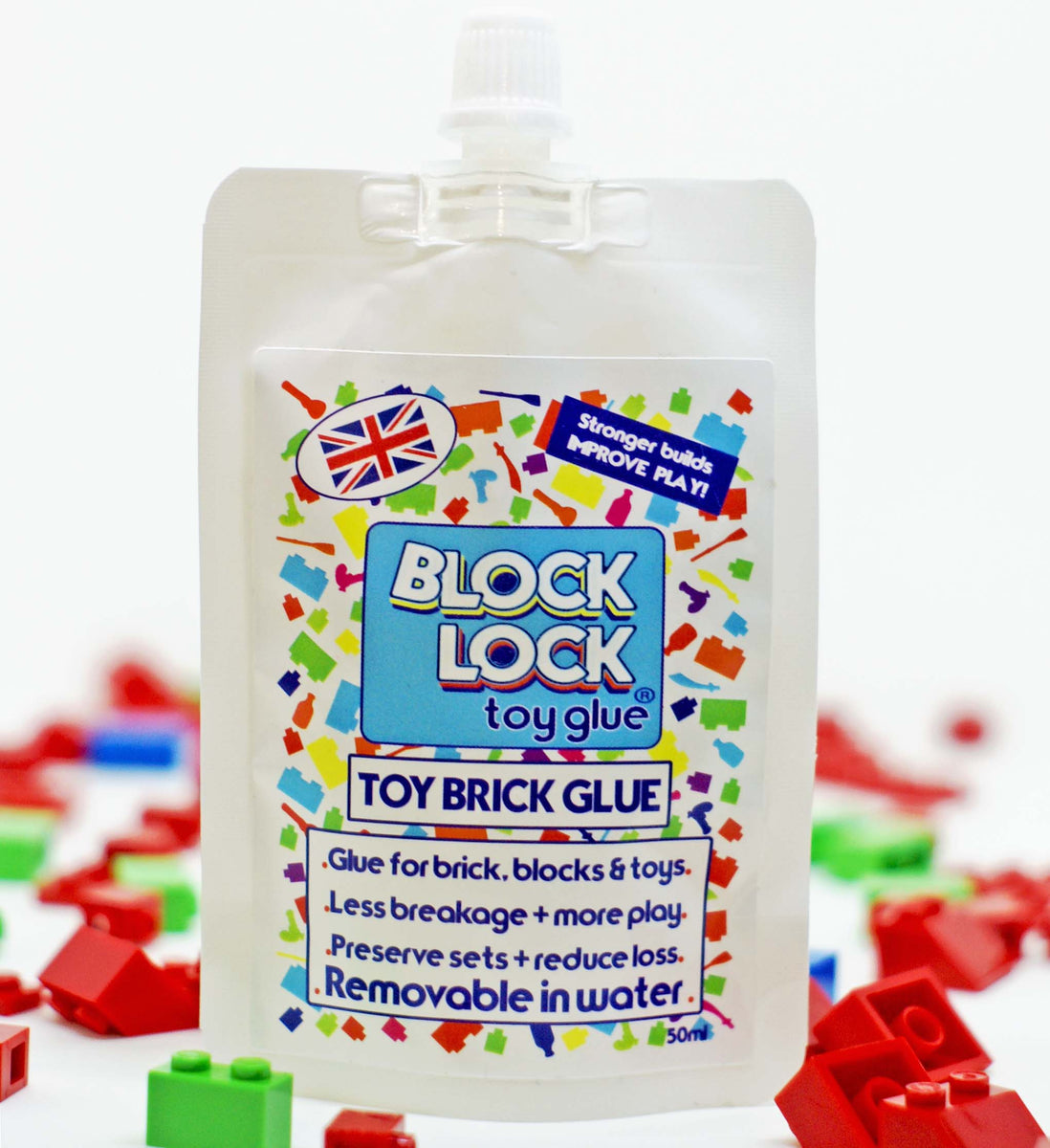 Le-Glue - Colle temporaire pour Lego, Mega Blocks, Nano et plus encore.  Super